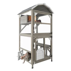 Gowoodhut CAT12 Cat House Outdoor Catio Enclosures Indoor Kitten Cages,Waterproof Roof