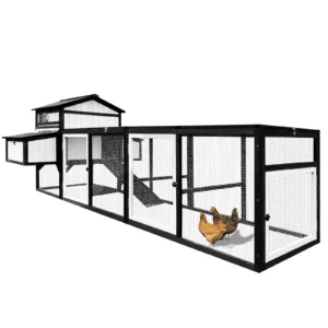 Gowoodhut PET27 Extra Large Chicken Coop 2 Story Wooden Poultry Cage with Run